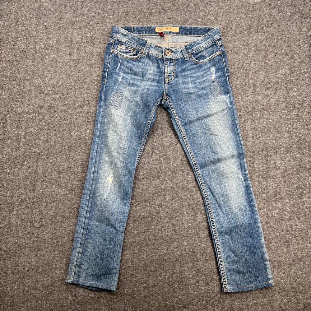 BKE Madison Skinny Jeans Womens 27x31.5 Medium Wash Distressed Low Rise Stretch
